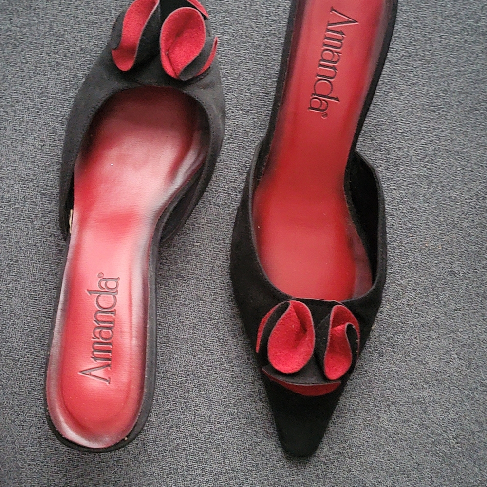 Amanda Black and Red Women's Heels
